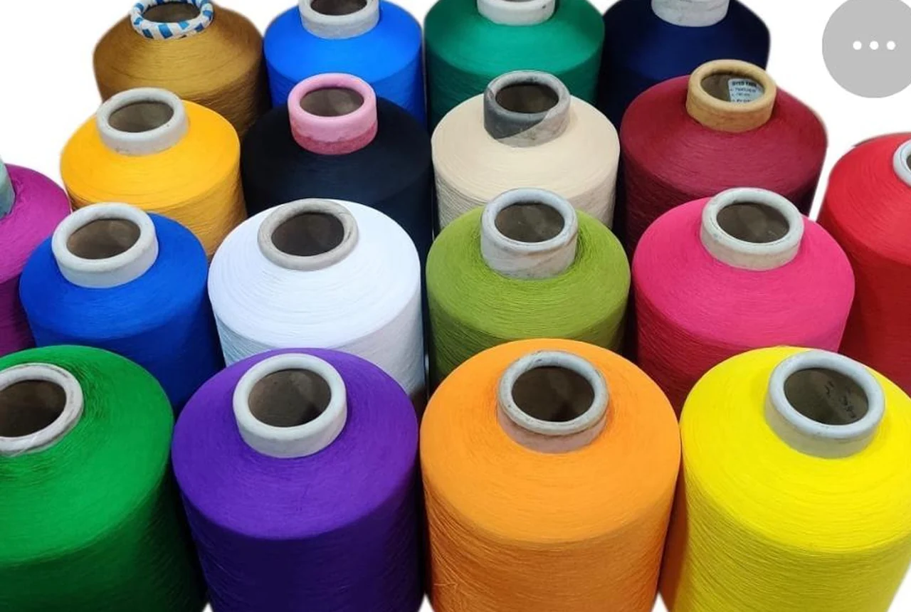 Colored yarn cones